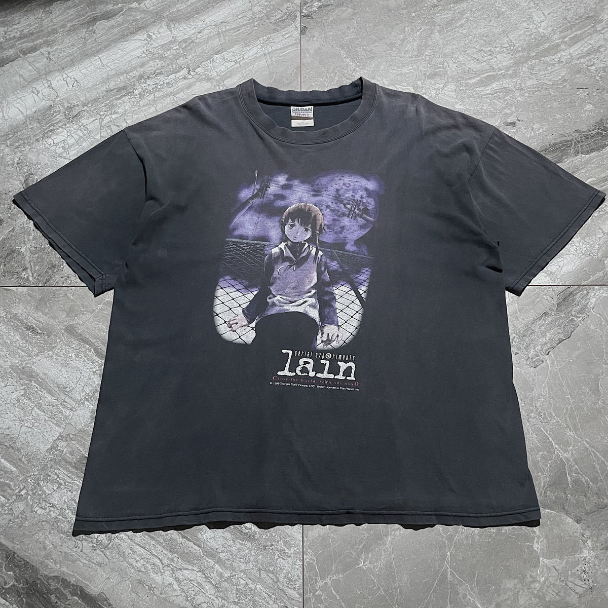 90s  serial experiments lain(GILDAN２枚タグ)  “鬼フェード×ＸＬサイズ×ボロ(マジの役満個体)”