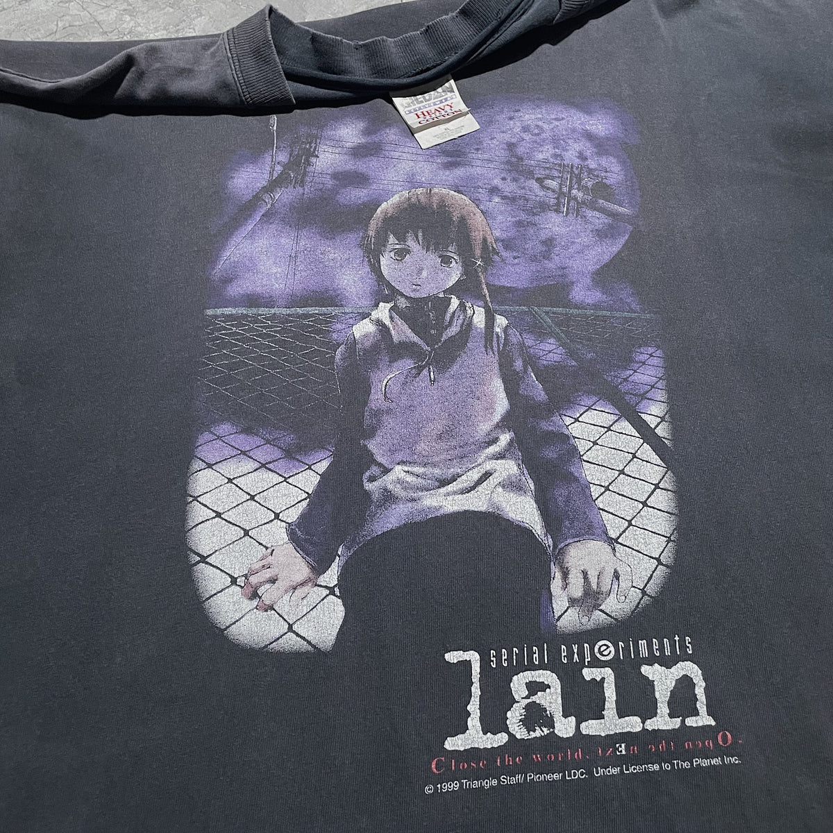 90s  serial experiments lain(GILDAN２枚タグ)  “鬼フェード×ＸＬサイズ×ボロ(マジの役満個体)”