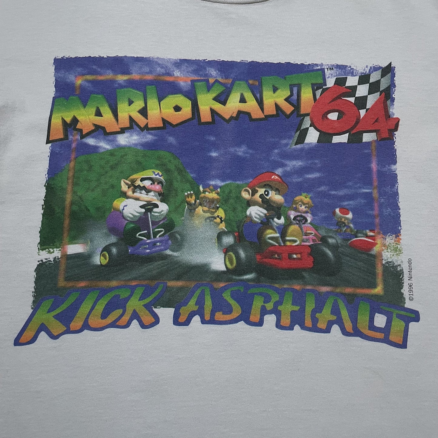 90s  マリオカート６４  “ヴィンテージマリオTee３本の指に入る最高峰(オニータタグ)”