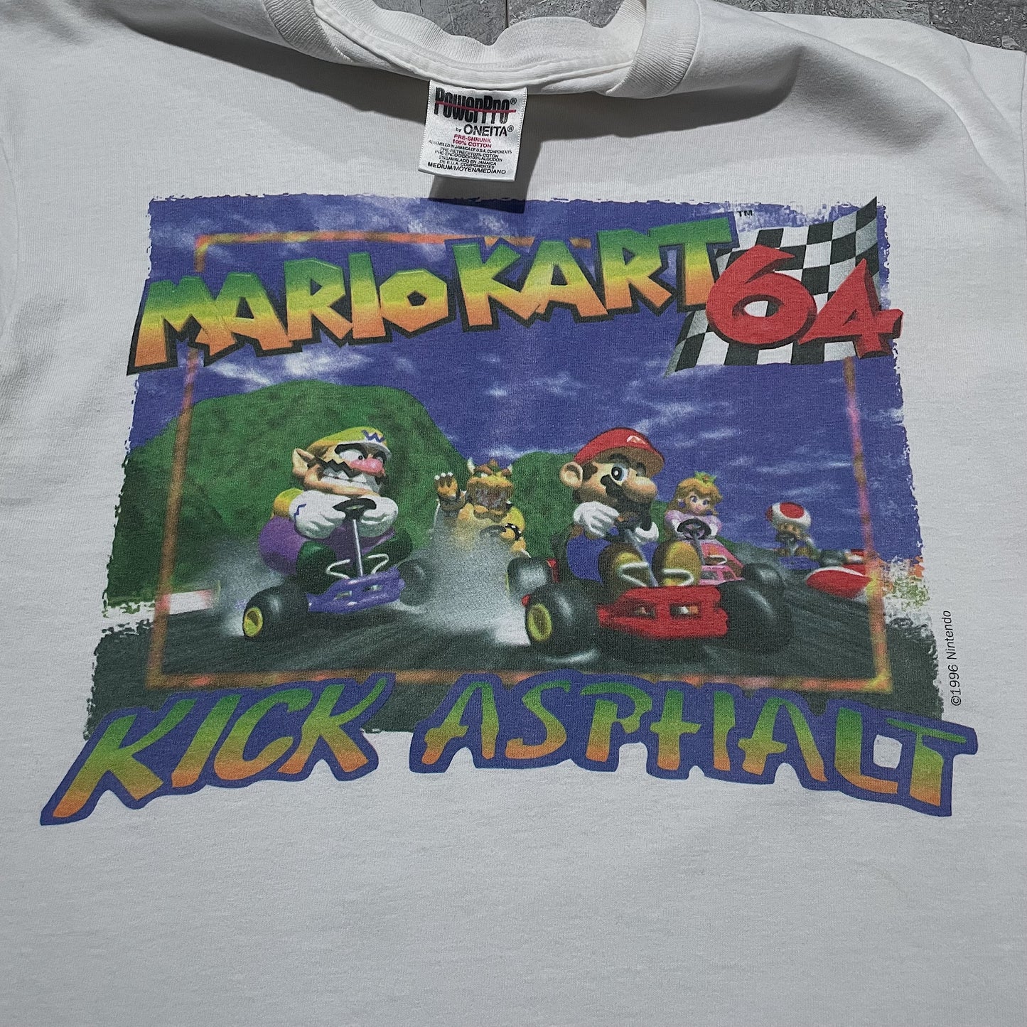 90s  マリオカート６４  “ヴィンテージマリオTee３本の指に入る最高峰(オニータタグ)”