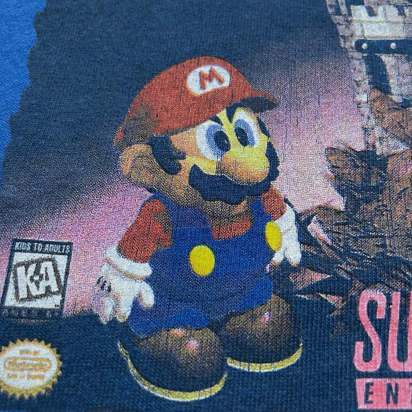 90s  スーパーマリオRPG  “オフィシャルプロモのギルダン刺繍タグＸＬ(フロントパターンは世界でもこの個体しか私は確認できておりません。＼(^o^)／ｵﾜﾀ)”