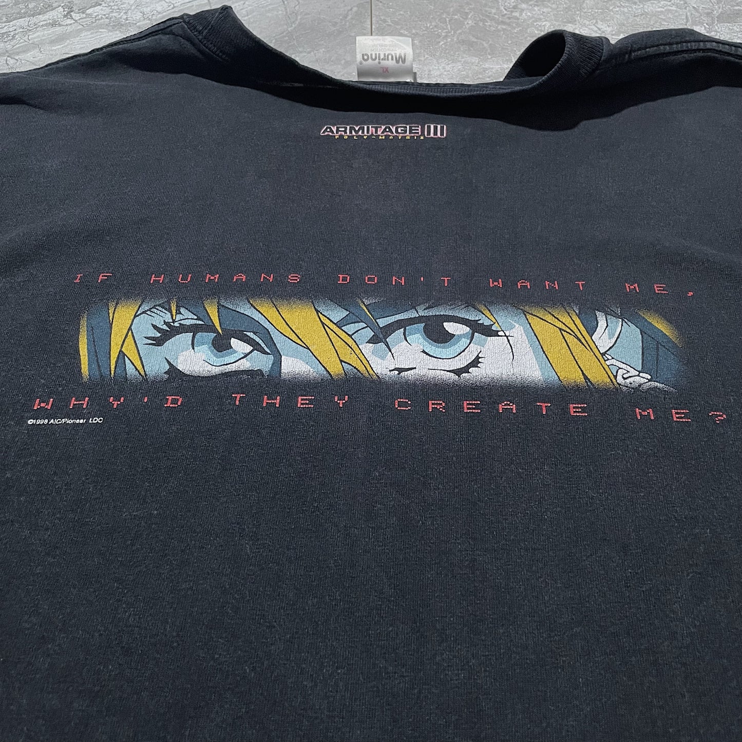 90s  アミテージ・ザ・サード  “珍しいツラの黒ボディ(良フェード×ＸＬ)”